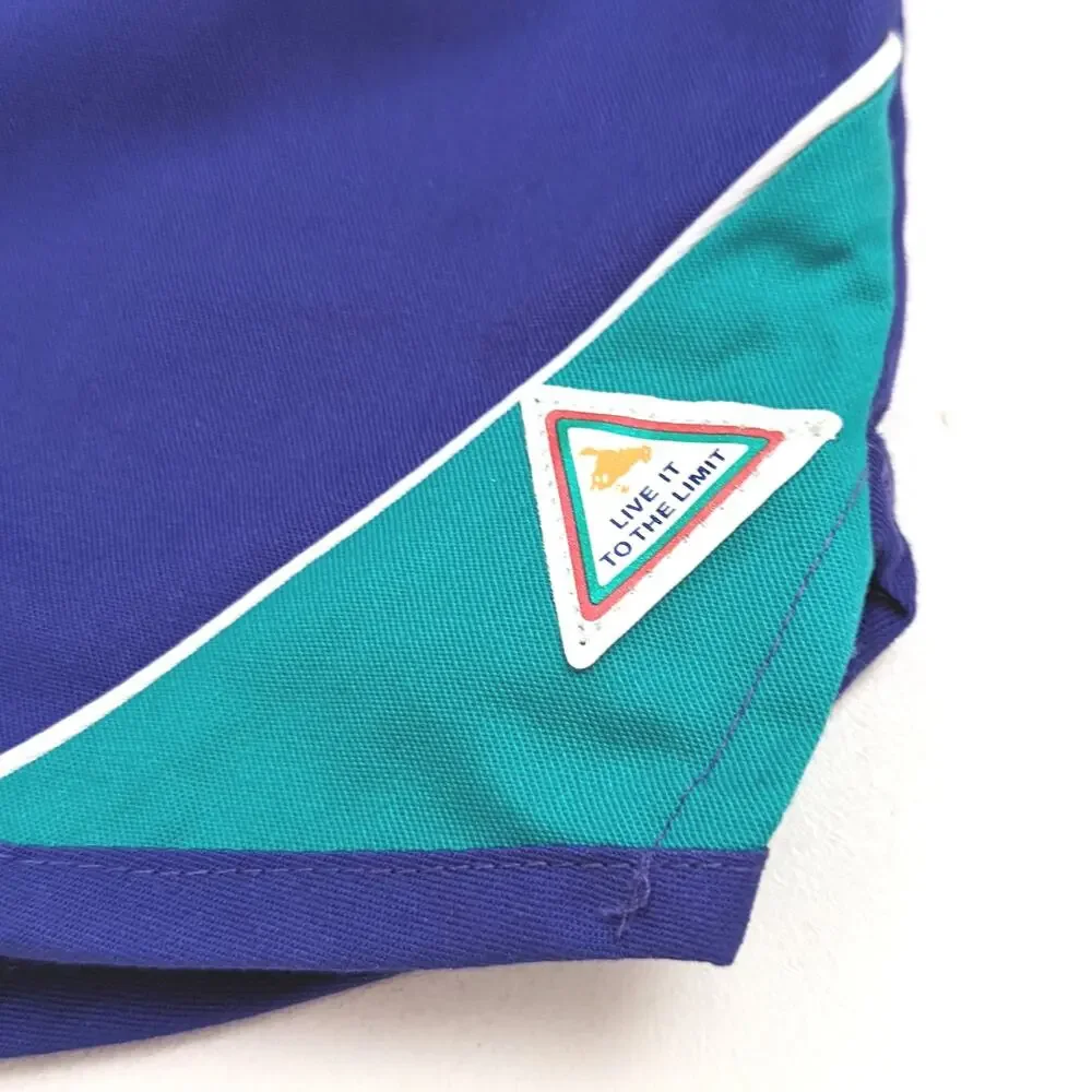 Vintage Wranglers Track Shorts Girls's Sz 7-8 Purple Colorblock 80s Basic